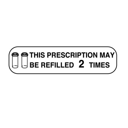 Nevs This Prescription May Be Refilled 2 Times 3/8" x 1-1/2" PAUX-120